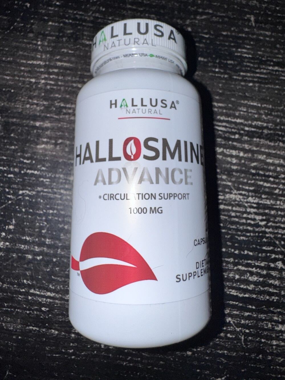 Hallosmine Advance Diosmin 1000mg Circulation & Vein Support Supplement, 60 Caps